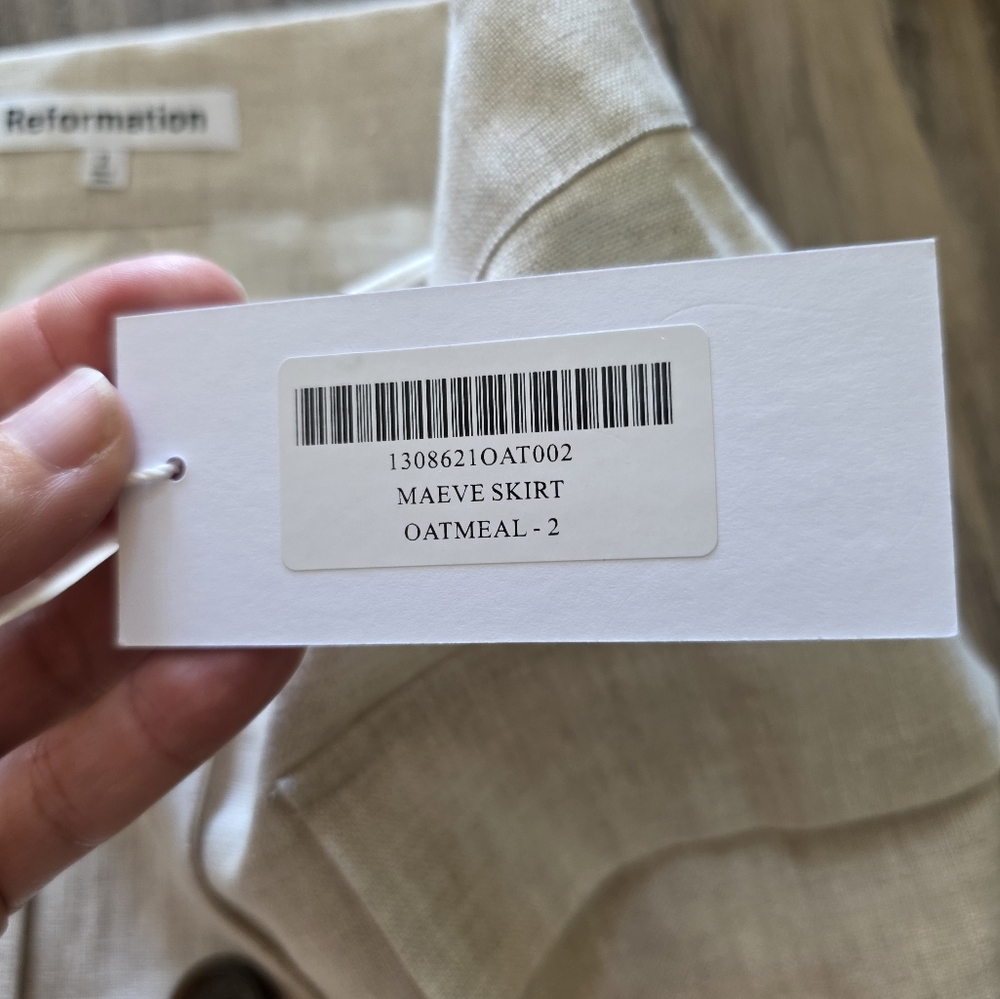 NWT Reformation Maeve Linen Skirt - Picture 10 of 12